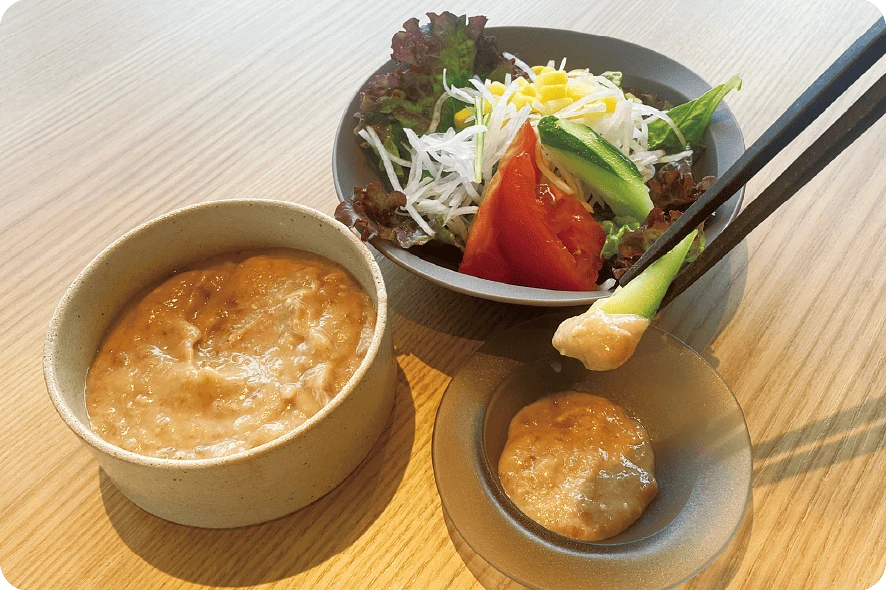 梅風味の酢味噌ドレッシング